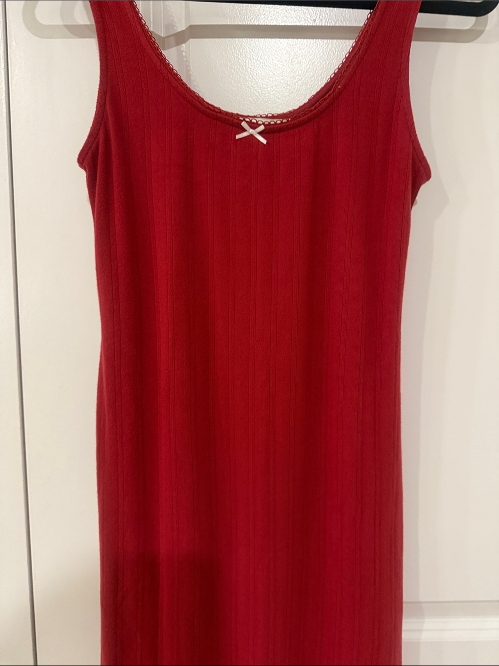 Abercrombie & Fitch Red Ribbed Tank Nightdress - Picture 8 of 13